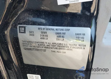 2007 Cadillac Cts Standard from USA, damaged, VIN 1G6DM57T770117137